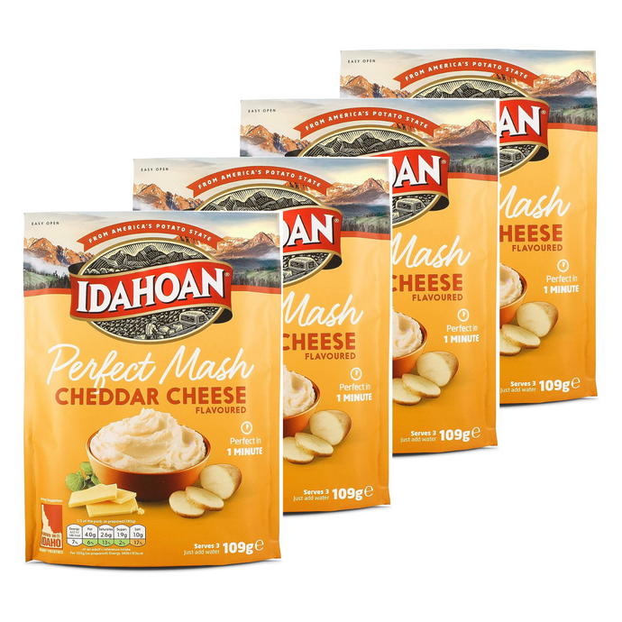 Idahoan Perfect Mash Cheddar Cheese 109g Pack of 4