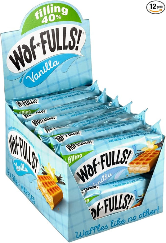 Waffulls On-The-Go Snack Choco Vanilla Waffle Sandwich Case Box of 12