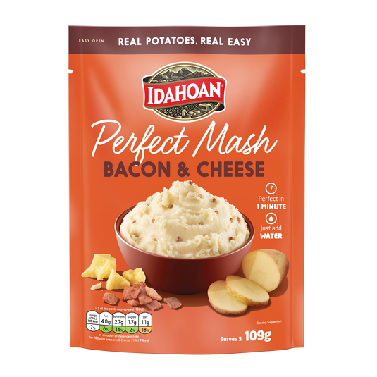 Idahoan Perfect Mash Potatoes Bacon & Cheese 109g Sachet