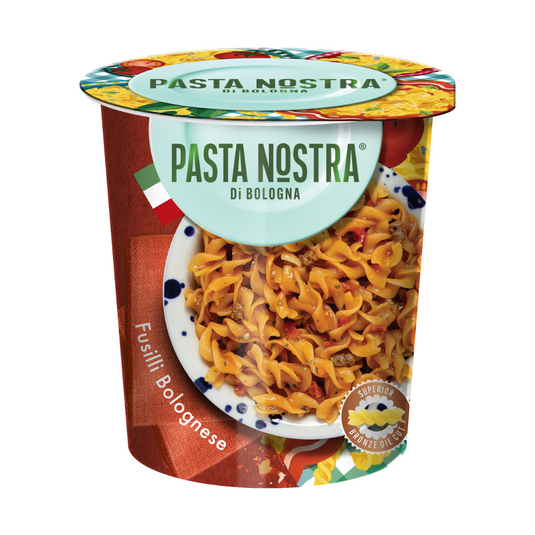 Pasta Nostra | Bolognese | Instant fusilli pasta with a beef and tomato sauce 70g x 8