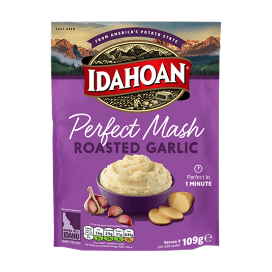 Idahoan Perfect Mash Roasted Garlic 109g Sachet Pack of 4