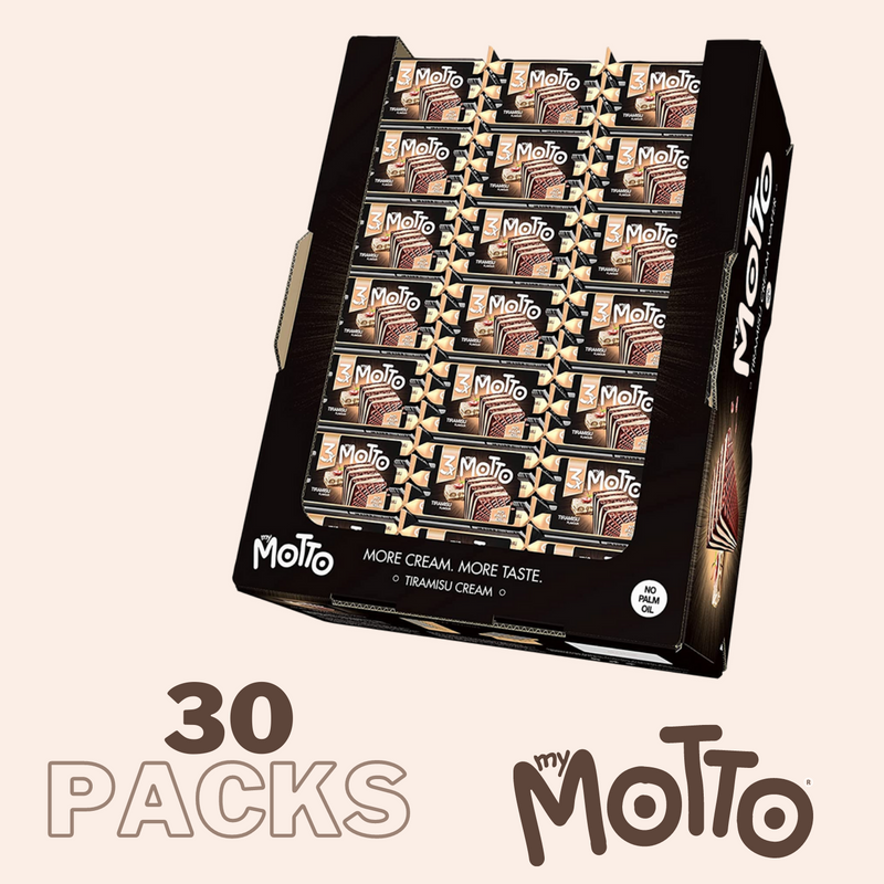 Load image into Gallery viewer, My Motto Tiramisu Cream Wafer Biscuits Pack of 3 X 10 packs
