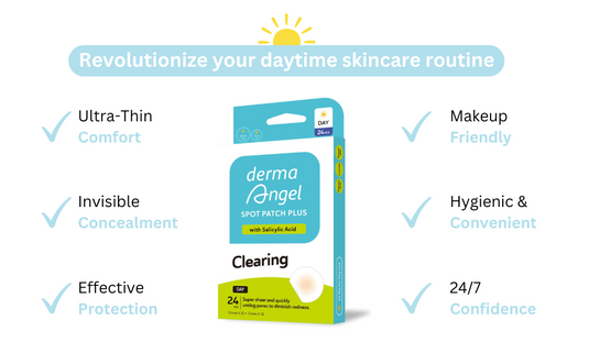 Derma Angel: 24 Day Acne Patch, Ultra-Thin, Absorbent Pimple Patch, spot patch with Salicylic Acid, Daytime Use