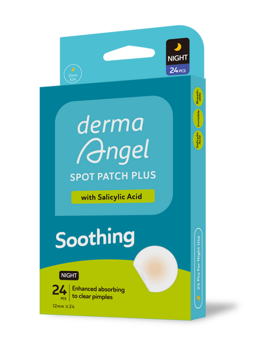 Derma Angel: 24 Acne Night Patch | Ultra-Thin, Absorbent Pimple Patch, Spot patch with Salicylic Acid, Night Use
