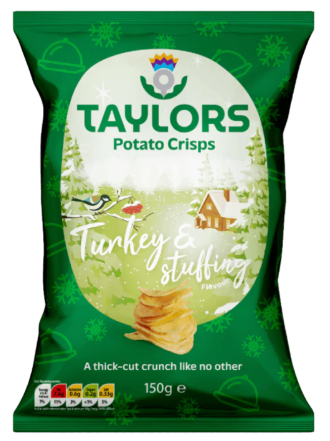 TURKEY & STUFFING CRISPS 8X150G Good Food Company