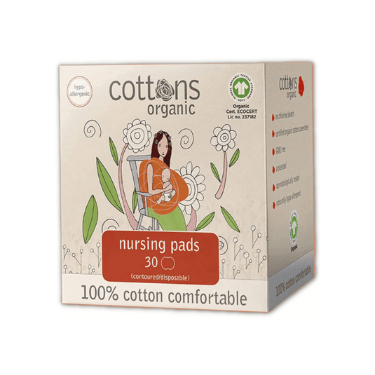 Cottons 100% Organic Nursing Breast Pads Pack of 30