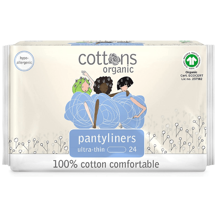 Load image into Gallery viewer, Cottons Organic Ultra Thin Panty Liners Light Flow Pack of 24

