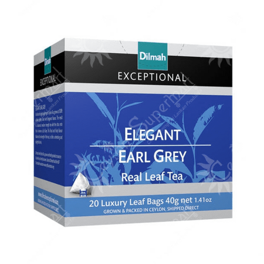 Dilmah Exceptional Elegant Earl Grey 20 Luxury Leaf Tea Bags 40g