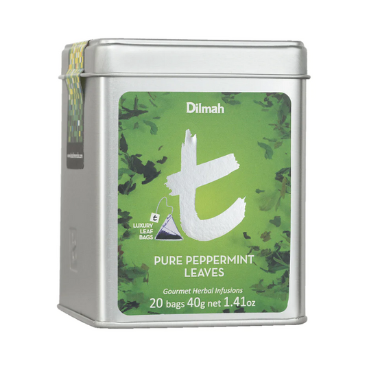 Dilmah t-Series Pure Peppermint Leaves Tea 20 Luxury Leaf Tea Bags 40g