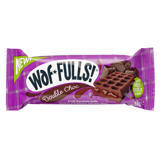 Waffulls On-The-Go Snack Double Chocolate Waffle Sandwich 50g Case Box of 12