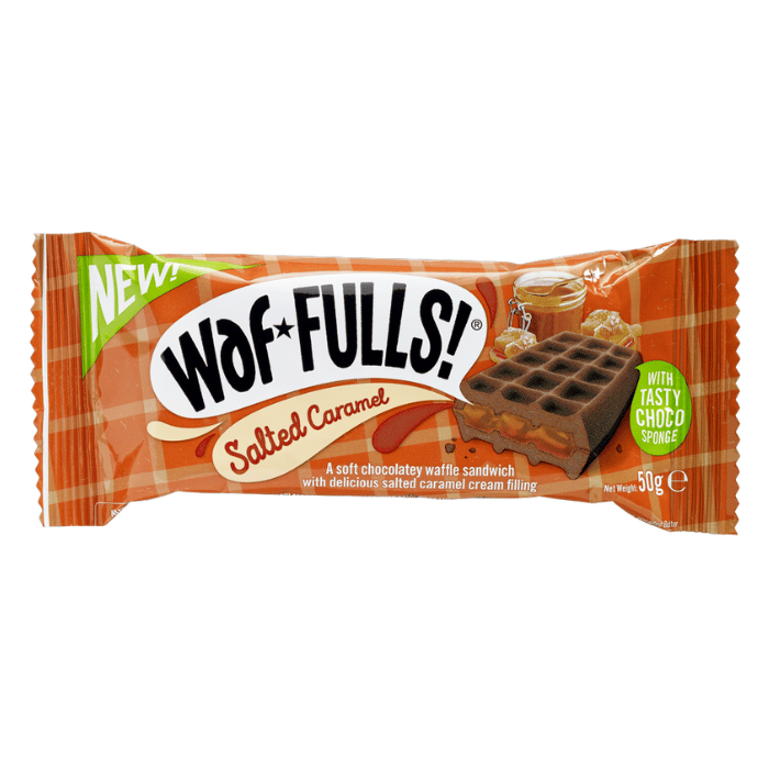 Load image into Gallery viewer, Waffulls On-The-Go Snack Salted Caramel Waffle Sandwich 50g
