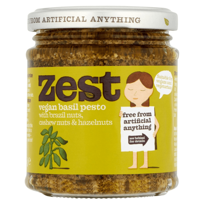 Load image into Gallery viewer, Zest Vegan Basil Pesto With Brazil, Cashew &amp; Hazel Nuts

