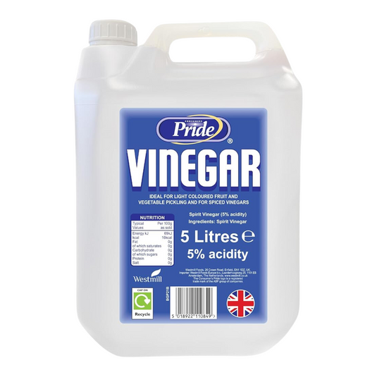 White Vinegar 5L | Food Grade | Multi-Purpose Cleaner, Weed Killer, Limescale Remover, Glass Cleaner, Stain Remover, Baking, Pickling & Marinating | Made in the UK