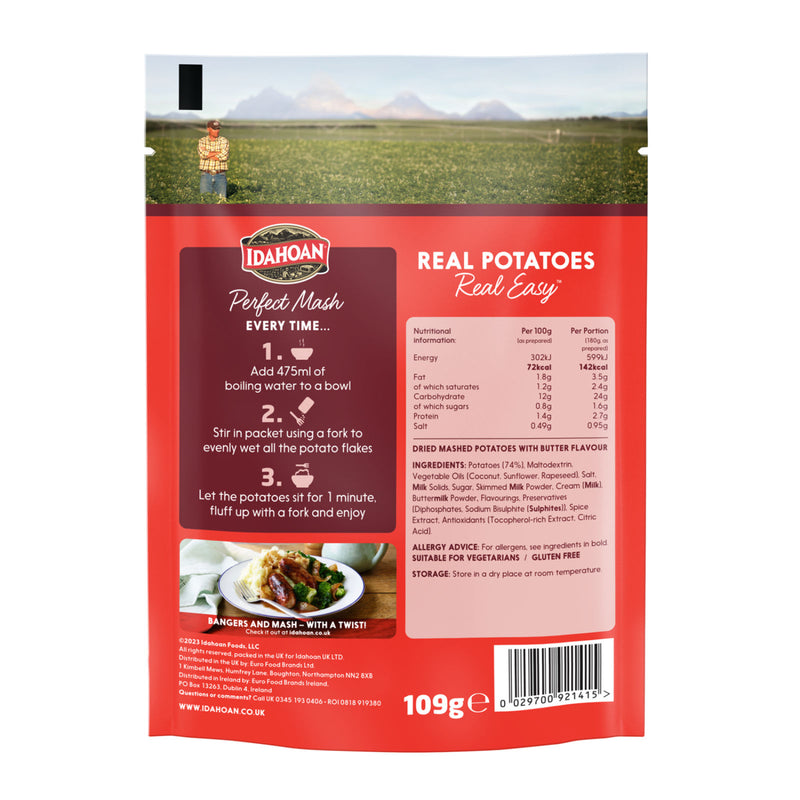 Load image into Gallery viewer, Idahoan Perfect Mash Potatoes Buttery 109g Pack of 12
