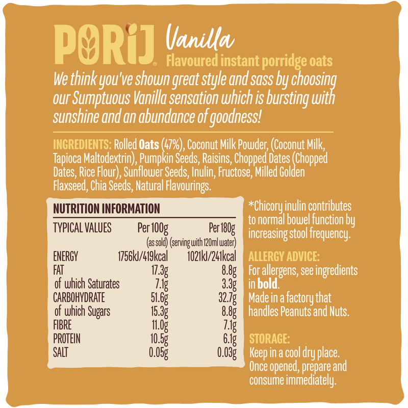 Load image into Gallery viewer, PORiJ | Instant Porridge Pots pack of 6 x 60g | Ready to Eat in Minutes Healthy &amp; Delicious Oats Meal High Fiber &amp; Protein Porridge Vegan Oats
