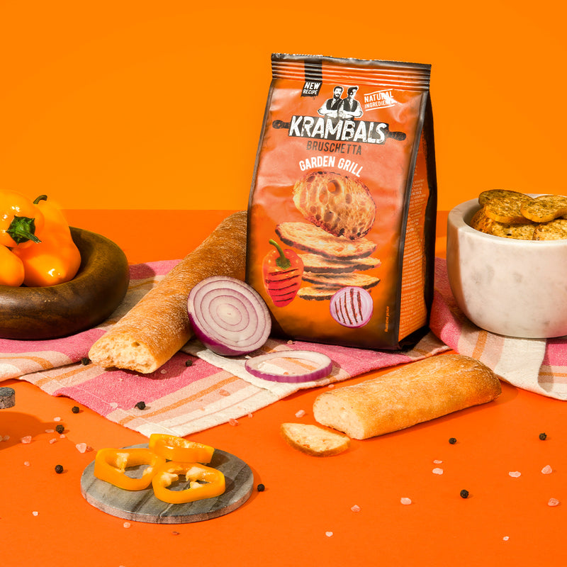 Palm Risps KRAMBALS Bruschetta Garden Grill Crisps 140g - Baked Crisps Bruschetta ...