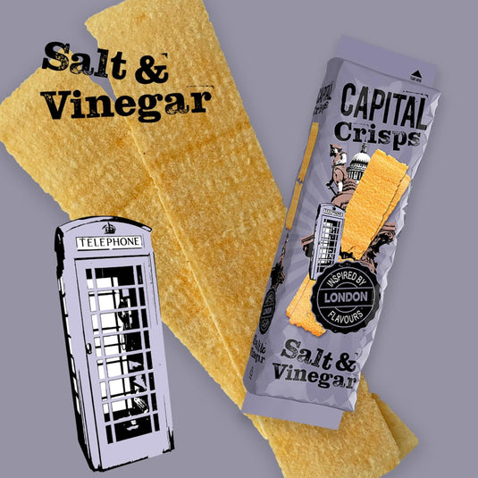 Capital Crisps World Tour Bundle Pack of 4 x 75g - Elongated Crisps. Multipack Crisps, Vegetarian Snacks, Healthy Snack