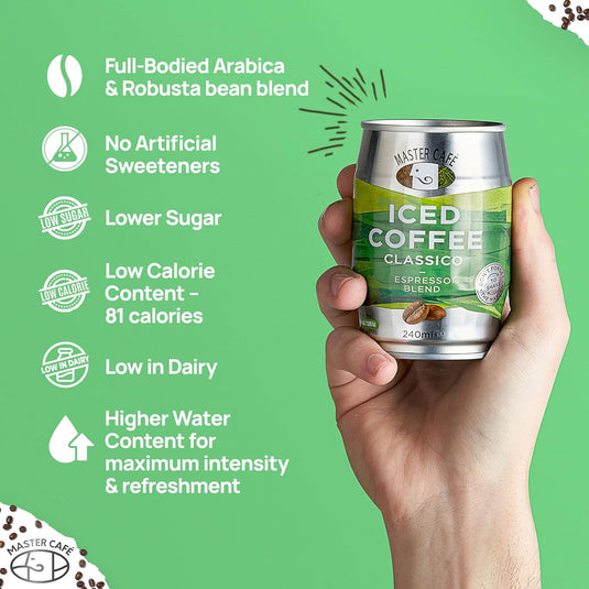 Master Café Iced Coffee in Cans, Classico 240ml