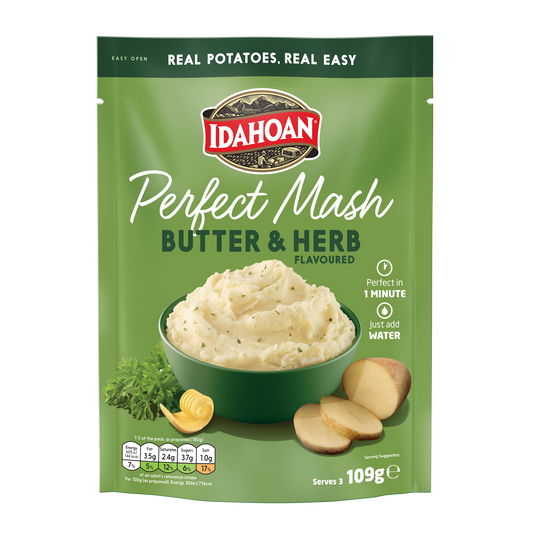 Idahoan Perfect Mash Butter & Herb 109g Pack of 4