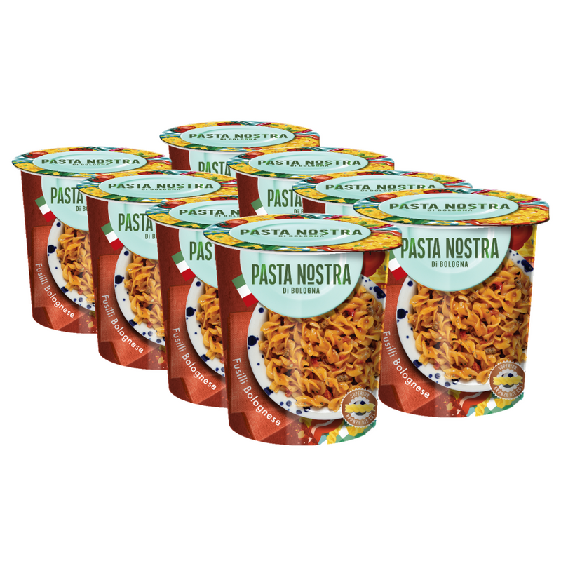 Load image into Gallery viewer, Pasta Nostra | Bolognese | Instant fusilli pasta with a beef and tomato sauce 70g x 8
