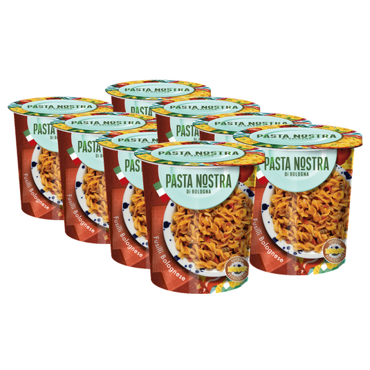 Pasta Nostra | Bolognese | Instant fusilli pasta with a beef and tomato sauce 70g x 8