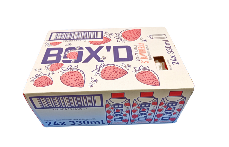 Load image into Gallery viewer, Box&#39;D H2O Strawberry Pack of 24 x 330ml Case
