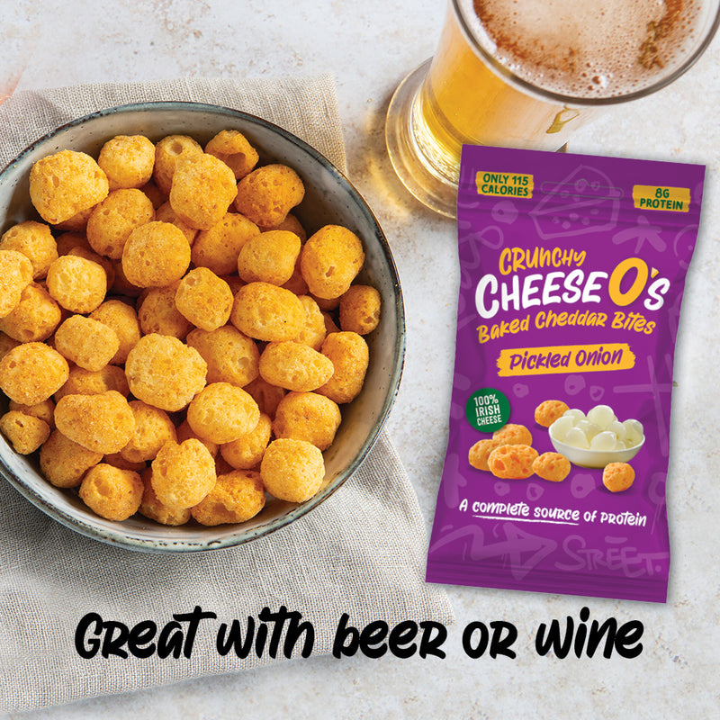 Load image into Gallery viewer, CheeseO's Crunchy Baked Cheese Snacks Multipack Pack of 4x20g - Cheddar Bites, Keto Snacks, High Protein Snack, Low Carb Gluten Free Vegetarian Savoury Snack Cheese Crisps

