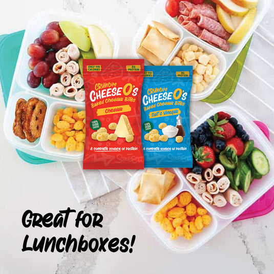 CheeseO's Crunchy Baked Cheddar Cheese Snacks Pack of 5x20g - Cheddar Bites, Keto Snacks, High Protein Snack, Baked Crisps Low Carb Gluten Free Vegetarian Savoury Snack