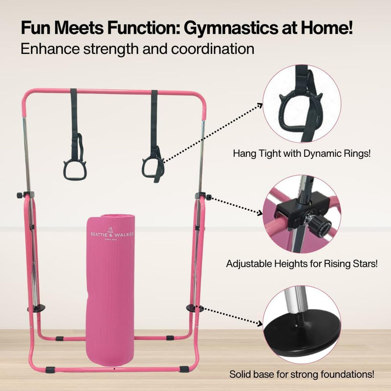 Load image into Gallery viewer, BEATTIE &amp; WALKER ENGLAND Gymnastics Bar with Mat
