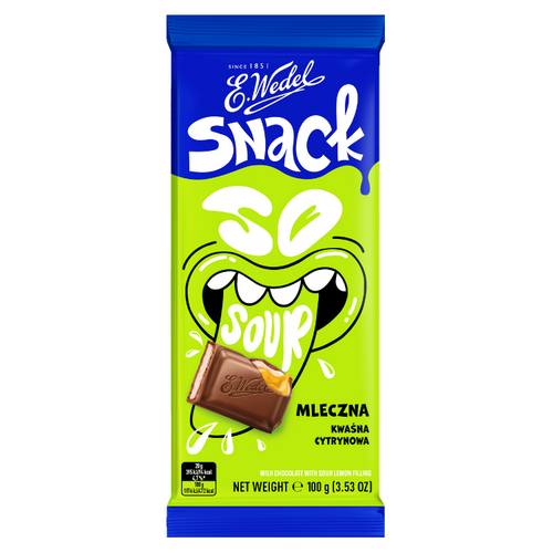 E.WEDEL SNACK Milk Chocolate with sour lemon filling 100g