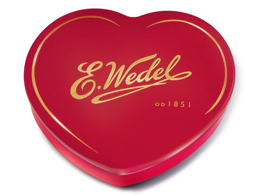 E.WEDEL Heart - dessert and milk chocolate Pralines Tin 263G