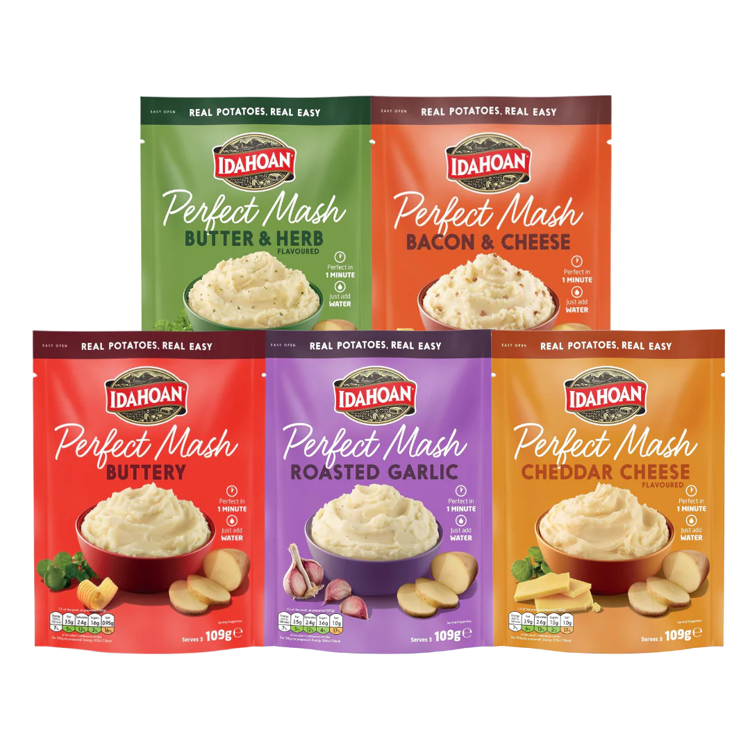 Idahoan Perfect Mash 5 different flavour in 109g Sachet | Good Food ...