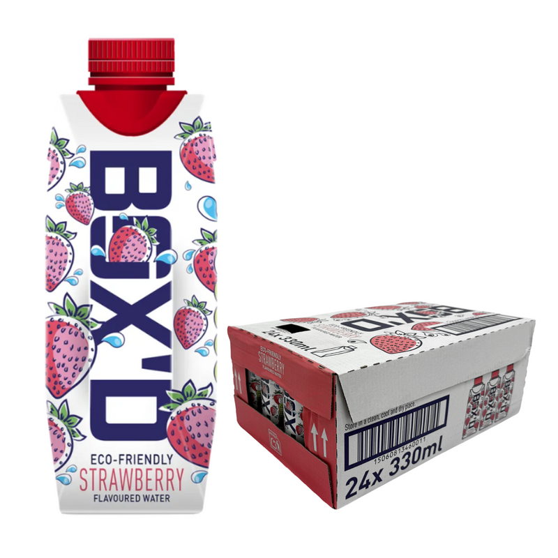 Load image into Gallery viewer, Box&#39;D H2O Strawberry Pack of 24 x 330ml Case
