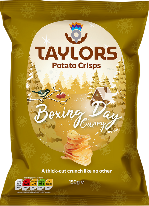 Taylors Boxing Day Curry Crisps 150g Best Before 30-04-2025