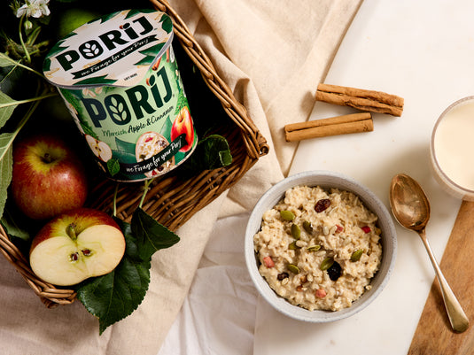 PORiJ | Instant Porridge Pots pack of 6 x 60g | Ready to Eat in Minutes Healthy & Delicious Oats Meal High Fiber & Protein Porridge Vegan Oats