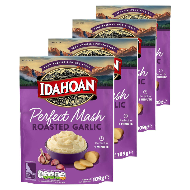 Idahoan Perfect Mash Roasted Garlic 109g Pack of 4 | Good Food Company ...