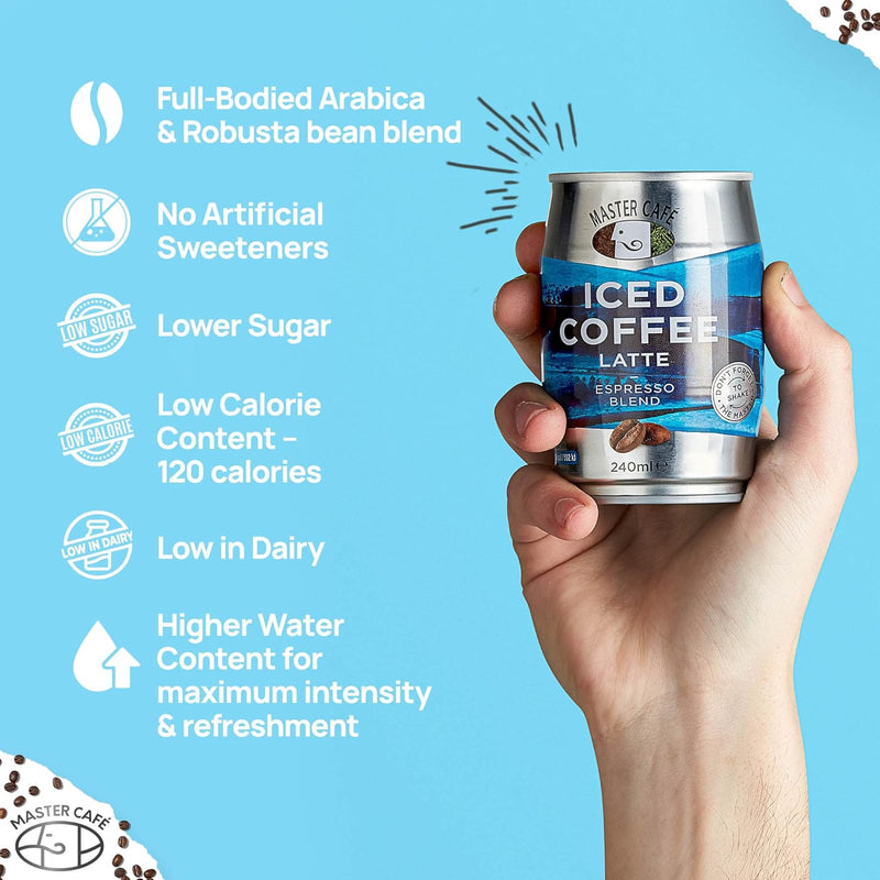 Load image into Gallery viewer, Master Café Iced Coffee in Cans, Latte 240ml
