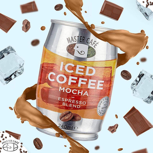 Master Café Iced Coffee in Cans, Mocha 240ml (Pack of 6) Best Before 26-04-2025