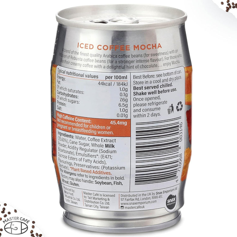 Load image into Gallery viewer, Master Café Iced Coffee in Cans, Mocha 240ml (Pack of 6) Best Before 26-04-2025
