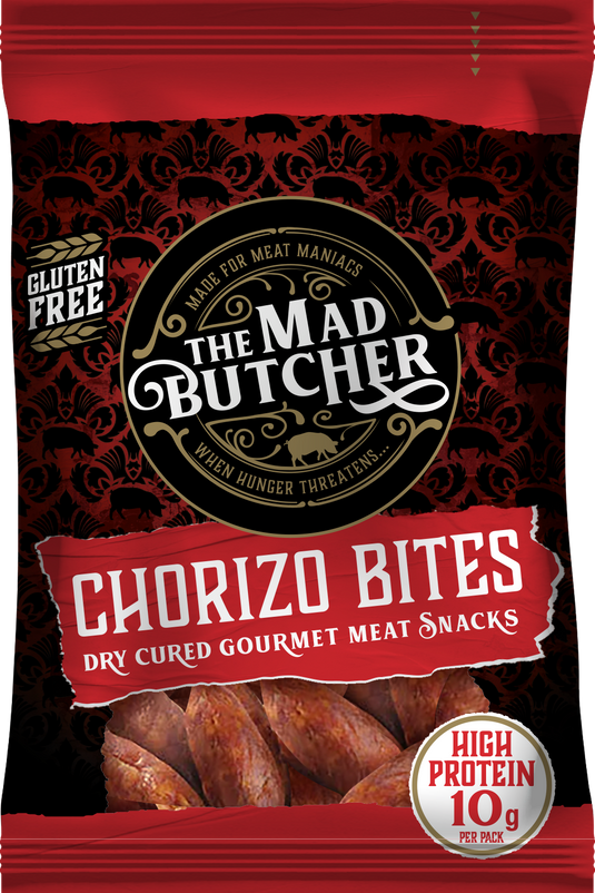 Mad Butcher Chorizo Bites | Pack of 12 – 40 g Mini Chorizo Snack
