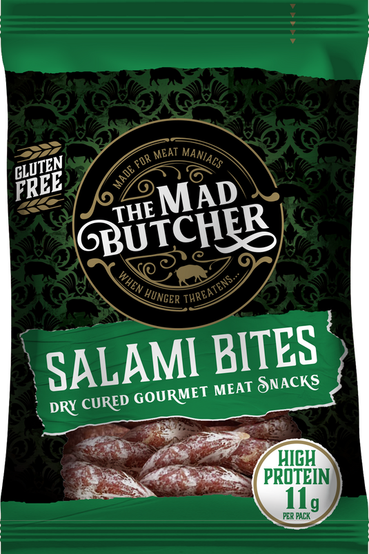 Mad Butcher Salami Bites – 40g | Mini Snack – Rich, Savory On-the-Go Bite-Size Treats | Pack of 12