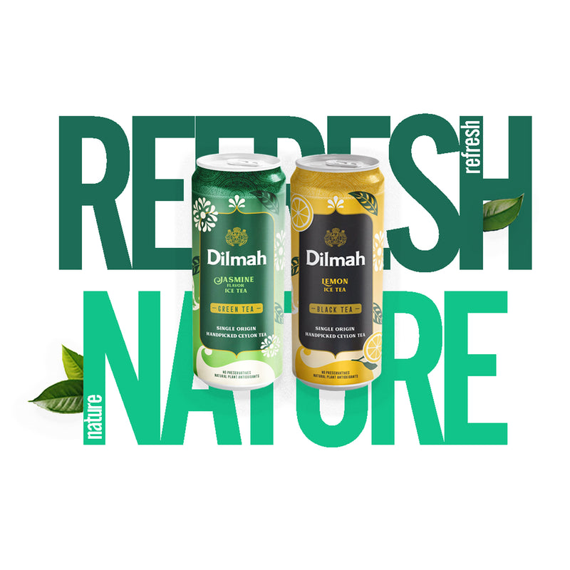 Load image into Gallery viewer, Dilmah Iced Tea | Variety Pack 330ml Can | Pack of 12 | No preservatives | Freshly Hand Picked Leaves | Natural Antioxidants |  Ready to Drink Ice Tea
