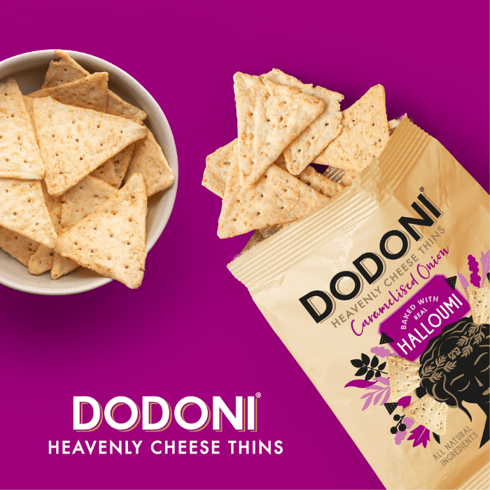 Load image into Gallery viewer, Dodoni Heavenly Cheese Thins Drinks Party Halloumi Savoury Snacks 2x 80g
