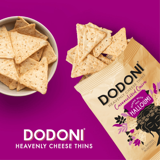 Dodoni Heavenly Cheese Thins Drinks Party Halloumi Savoury Snacks 2x 80g