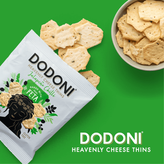 Dodoni Heavenly Cheese Thins Jalapeño Chilli