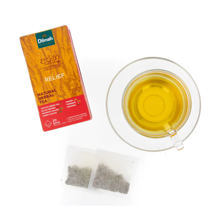 Load image into Gallery viewer, Dilmah Relief Arana Herbal Infusion Tea 20 Tagless Tea Bags 30g

