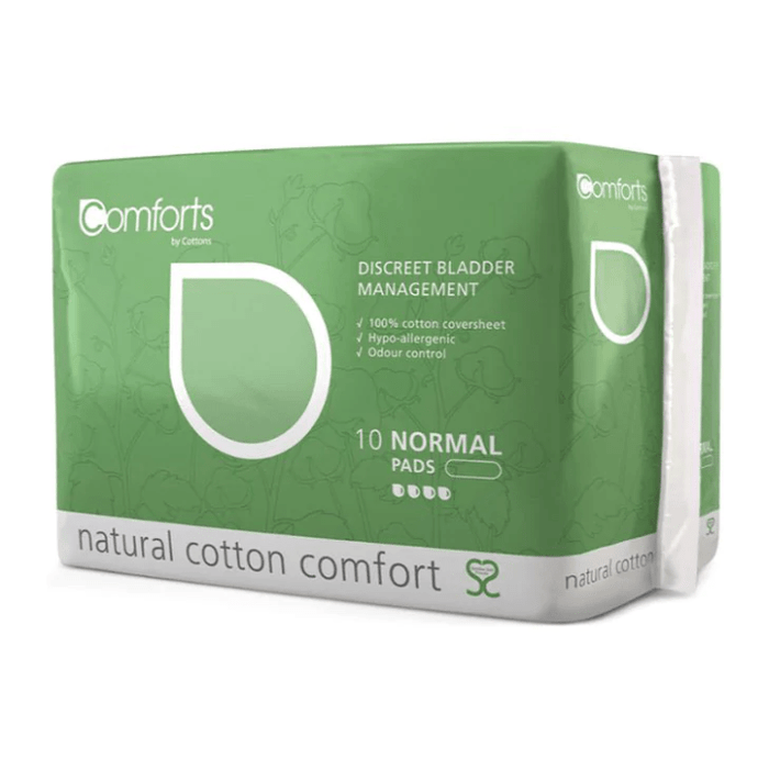 Cottons Comforts Premium Discreet Bladder Management Pads Regular Flow Pack of 10