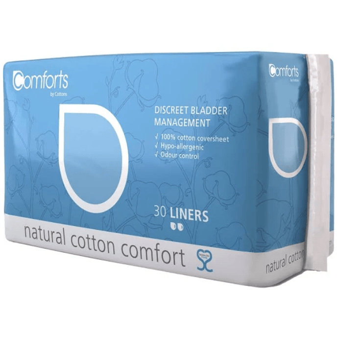 Cottons Comforts Premium Discreet Bladder Management Liners Light Flow Pack of 30