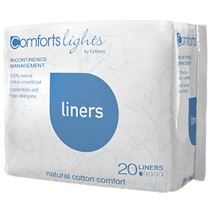 Cottons Comforts Lights Incontinence Management Liners Light Flow Pack of 20