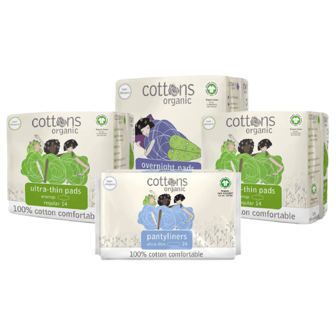 Cottons Organic Sanitary Bundle
